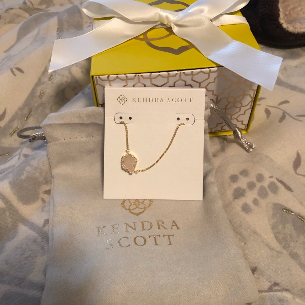 Kendra Scott Tess necklace gold iridescent drusy